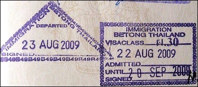 arrival en departure stamp